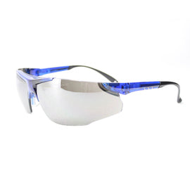 RADNOR™ Elite Blue Safety Glasses With Gray Mirror/Anti-Scratch Lens | RAD64051625