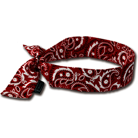 Ergodyne Red Chill-Its® 6700 Cotton/Polymer Headband/Bandana | E5712305