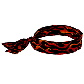 Ergodyne Black And Orange Chill-Its® 6700 Cotton/Polymer Bandana