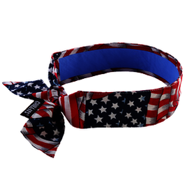 Ergodyne Red, White And Blue Chill-Its® 6700CT Cotton/PVA Bandana