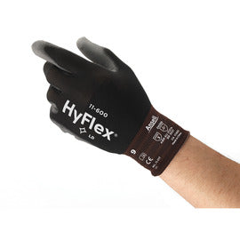 Hyflex 11-600 Blk Lt Wght Assemb Pu/Coat Sz 11