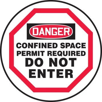 OSHA Danger Manhole Cover Sign: Do Not Enter - Confined Space | CMH206