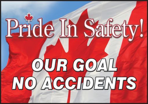 Slip-Gard™ Floor Signs PRIDE IN SAFETY (Canadian Flag) | CPSR748