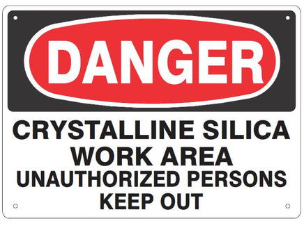 Danger Crystalline Silica Work Area Signs | D-RSW