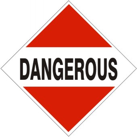 1108 Dangerous Red Triangle - Class 9 DOT Placard |  DOT-1108