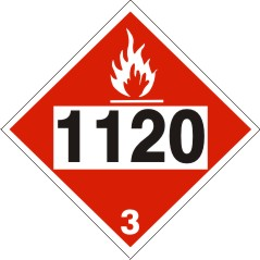 1120 Butanols - Class 3 DOT Placard |  DOT-1120