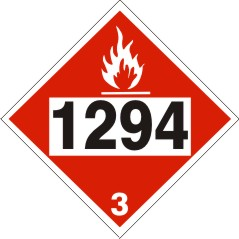 1294 Toluene - Class 3 DOT Placard |  DOT-1294