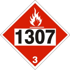 1307 Xylenes - Class 3 DOT Placard |  DOT-1307