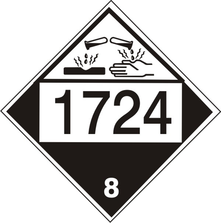1724 Isopropanol - Class 3 DOT Placard |  DOT-1724