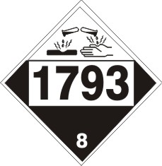 1793 Isopropyl Acid Phosphate - Class 8 DOT Placard |  DOT-1793