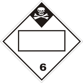 Poison Picto Diamond Blank - Class 6 DOT Placard |  DOT-1844