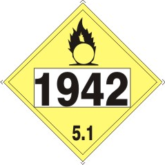 1942 Ammonium Nitrate - Class 5 DOT Placard |  DOT-1942