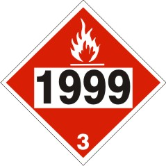 1999 Tars - Class 3 DOT Placard |  DOT-1999