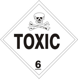 Poison Picto Toxic - Class 6 DOT Placard |  DOT-2081