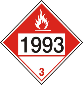 1993 Combustible Liquid With Triangle - Class 3 DOT Placard | DOT-2193