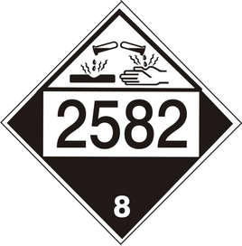 2582 Ferric Chloride Solution - Class 8 DOT Placard | DOT-2582
