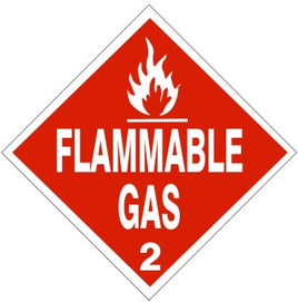 Flammable Gas - Class 2 DOT Placard | DOT-2684