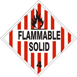 Flammable Solid - Class 4 DOT Placard | DOT-2692