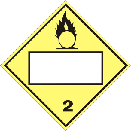 Gasses With Picto Blank - Class 2 DOT Placard | DOT-2693