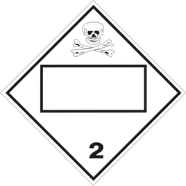 Poison/Toxic Gas With Picto Blank - Class 2 DOT Placard | DOT-2694