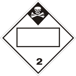 Poison/Toxic Gas With Picto Diamond Blank - Class 2 DOT Placard | DOT-2695