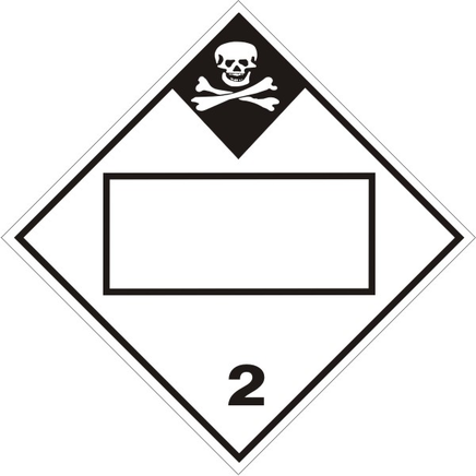 Poison/Toxic Gas With Picto Diamond Blank - Class 2 DOT Placard | DOT-2695