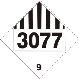 3077 Environmental Hazardous Substances Solid - Class 9 DOT Placard | DOT-3077