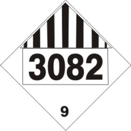3082 Environmental Hazardous Substances Solid - Class 9 DOT Placard | DOT-3082