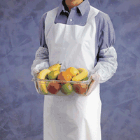 AlphaTec® 54-290 Polyethylene Apron, 28 in x 45 in, White | 012-54-290