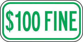 $100 Fine For Handicapped Parking - R7-8d