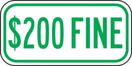 $200 Fine For Handicapped Parking - R7-8d