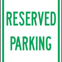 Traffic Sign: Reserved Parking