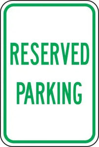Traffic Sign: Reserved Parking