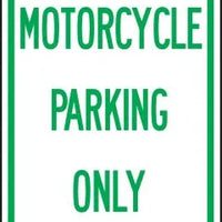 Traffic Sign: Motorcycle Parking Only