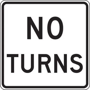 R3-3 - No Turns Signs