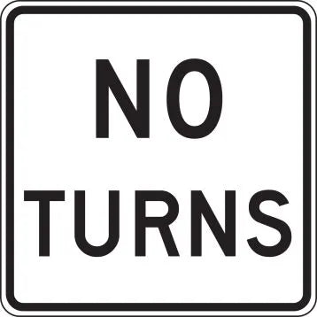 R3-3 - No Turns Signs