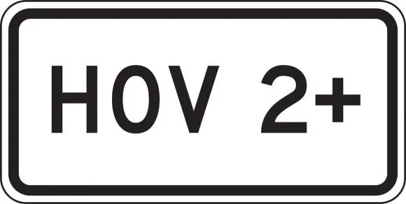 R3-5cP - HOV 2+ Signs