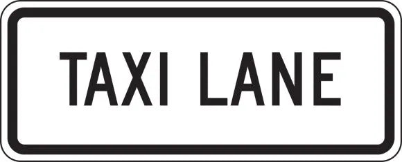 R3-5dP - Taxi Lane Signs