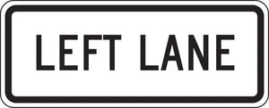 R3-5bP - Left Lane Signs