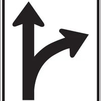 R3-6R - Right/Straight Optional Lane Signs