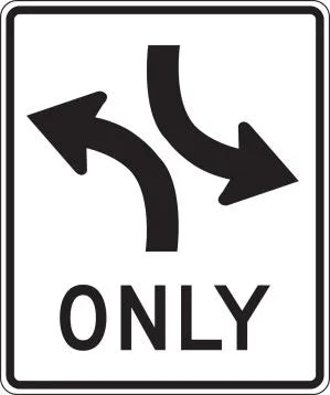 R3-9a - Two-Way Left Turn Only Signs