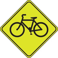 Fluorescent Yellow-Green Sign: Bicycle Crossing - 30x30 - DG Reflective