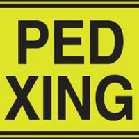 Fluorescent Yellow-Green Sign: Ped Xing