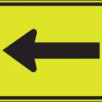 Yellow-Green Sign: Supplemental Arrow (Plaque) - 18x24 - DG Reflective