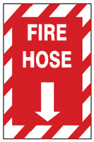 Fire Hose Down Arrow Signs | G-9215