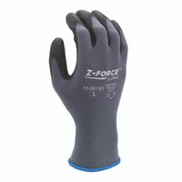 Z-Force General Purpose Grey/Black Glove Nitrile palm coated, Touchscreen 10-201
