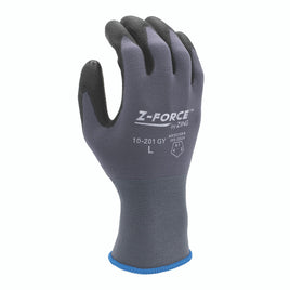 Z-Force General Purpose Grey/Black Glove Nitrile palm coated, Touchscreen 10-201