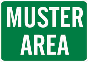 Muster Area Signs | G-7814