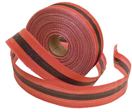 Woven Barricade Tape: Solid W/ Black Stripe