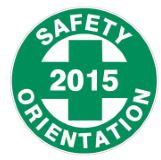 Safety 2017 Orientation With Picto Of Cross - Helmet / Hard Hat Markers